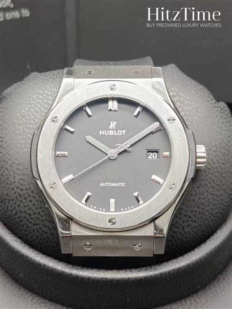 hublot classic fusion racing grey titanium 42mm|hublot classic fusion titanium price.